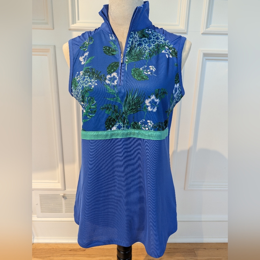 Bermuda Sands NWOT blue and Green Sleeveless Women's Top